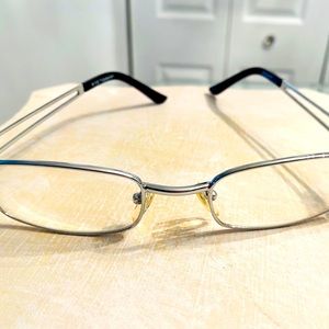 Silver Small Frame Glasses With Clear Lens